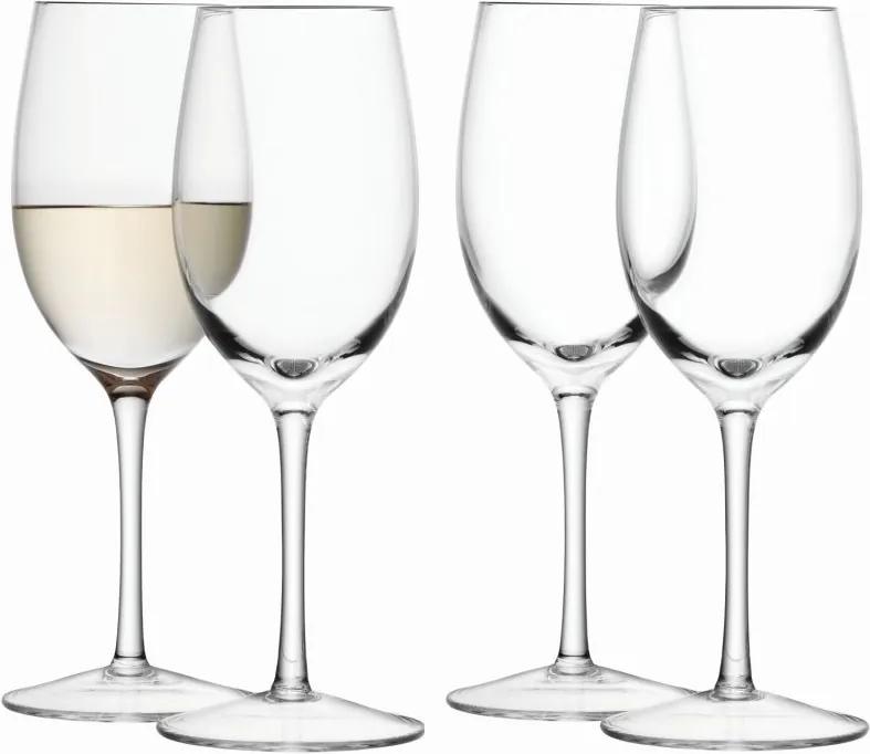 Pahare Wine pentru vin alb 260 ml, transparente, set 4 buc, LSA, Handmade