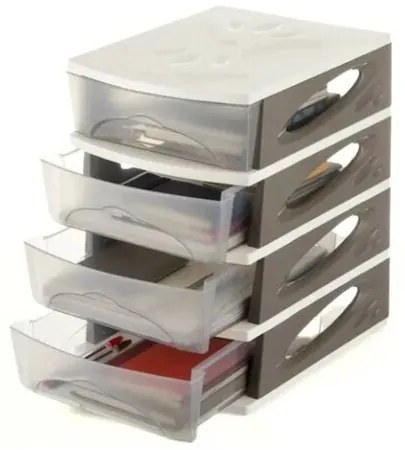 Organizator din plastic MEDYA 26,5 x 35 x 39 cm,  maro