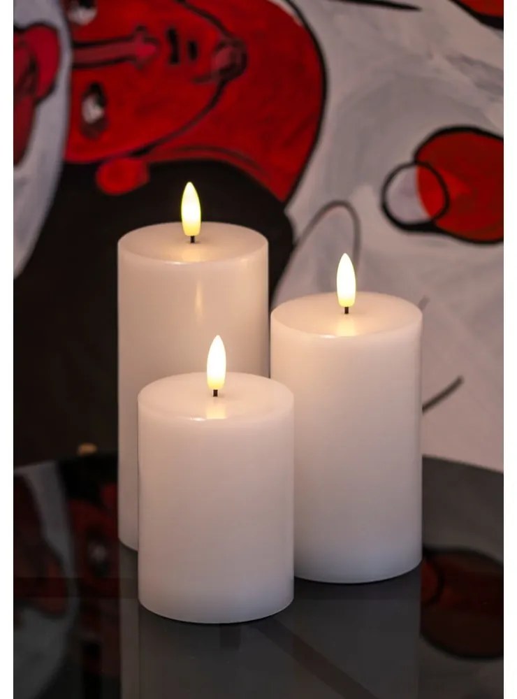 Lumânări LED 3 buc. (înălțime 15 cm) Sille Rechargeable – Sirius