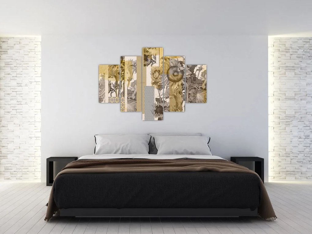 Tablou - Colaj cu floarea-soarelui (150x105 cm)