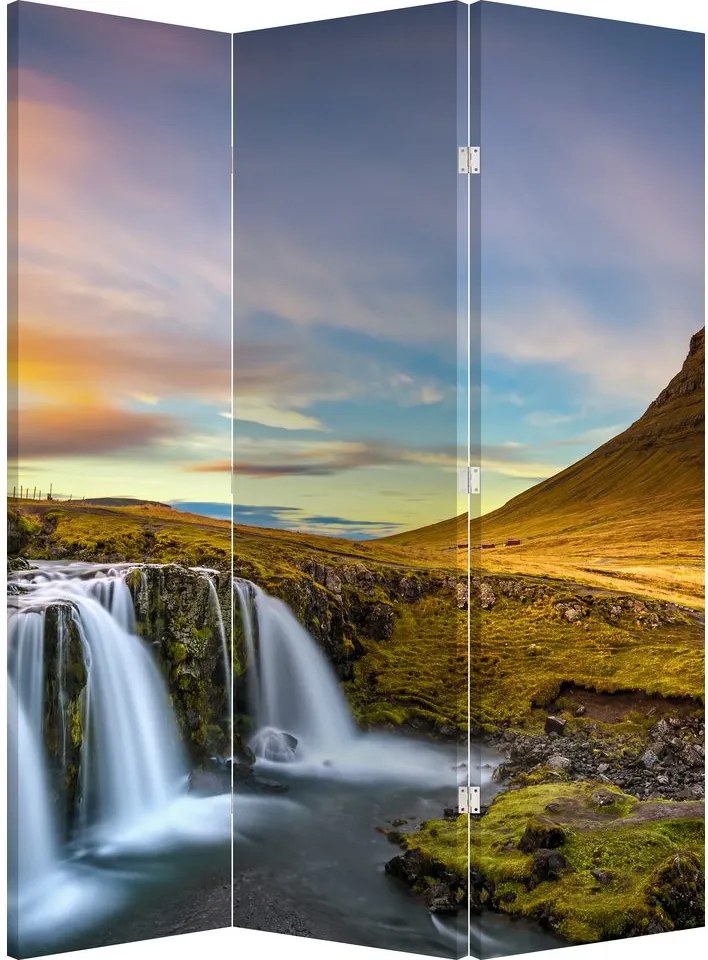 Paravan - Munții și cascade pe Islanda (126x170 cm)