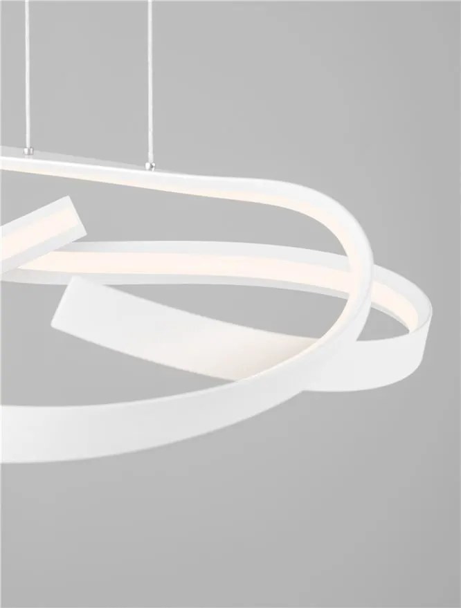 Lustra suspendata LED CCT OLIA aluminiu alb