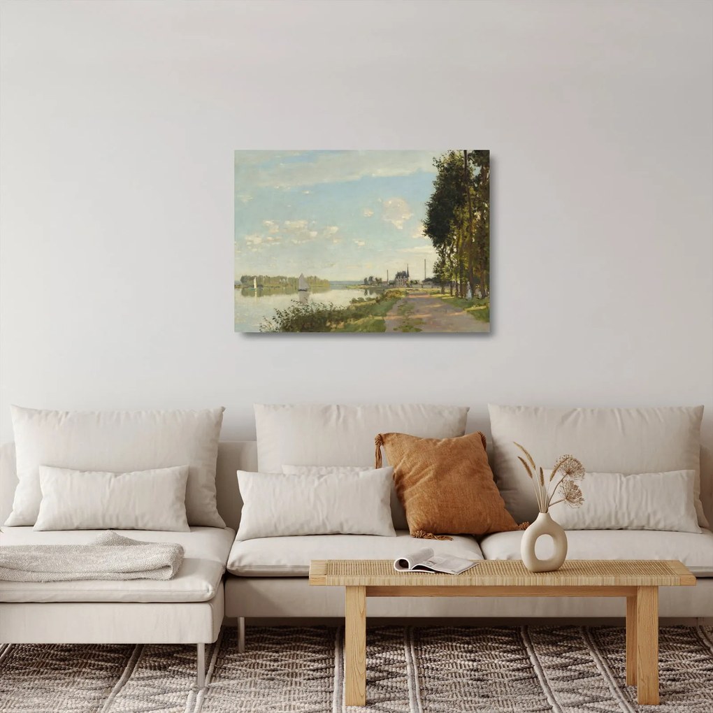 Tablou pe sticlă - Claude Monet, Argenteuil, reproducere (70x50 cm)