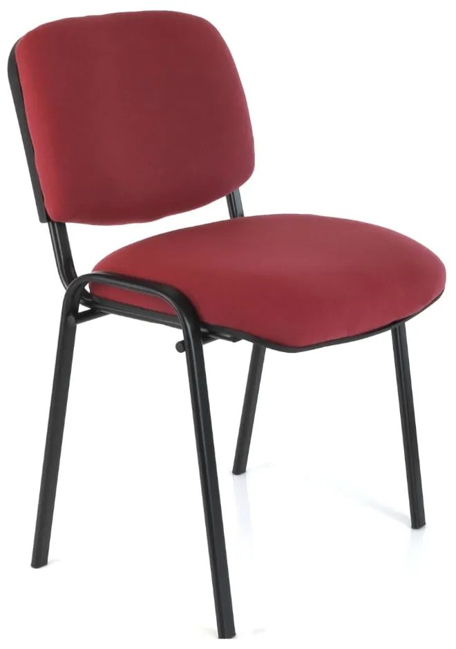 Scaun de conferinta Viva N, picioare negre, rosu