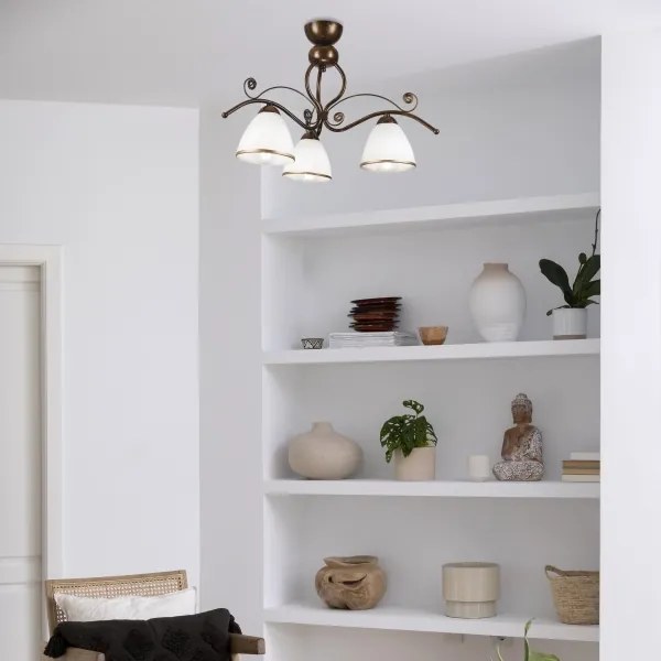 Lustră LED aplicată Brilagi ANTICO 3xE27/60W/230V patină bronz