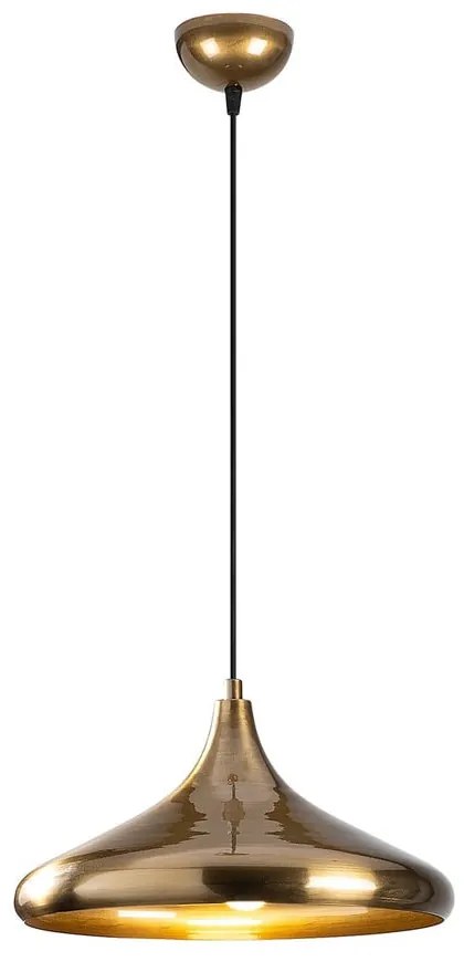 Lustră aurie cu abajur din metal ø 35 cm Berceste – Opviq lights