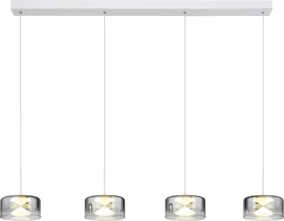 Globo 16024-4WR - Lustra suspendată pe cablu BELINDA LED/24W/230V alb/fumuriu