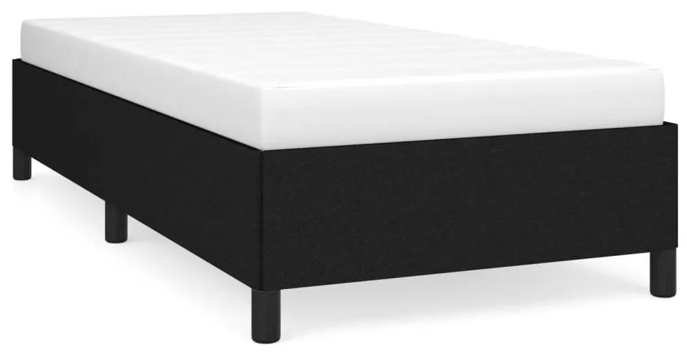 Cadru de pat, negru, 90 x 200 cm, material textil Negru, 35 cm, 90 x 200 cm