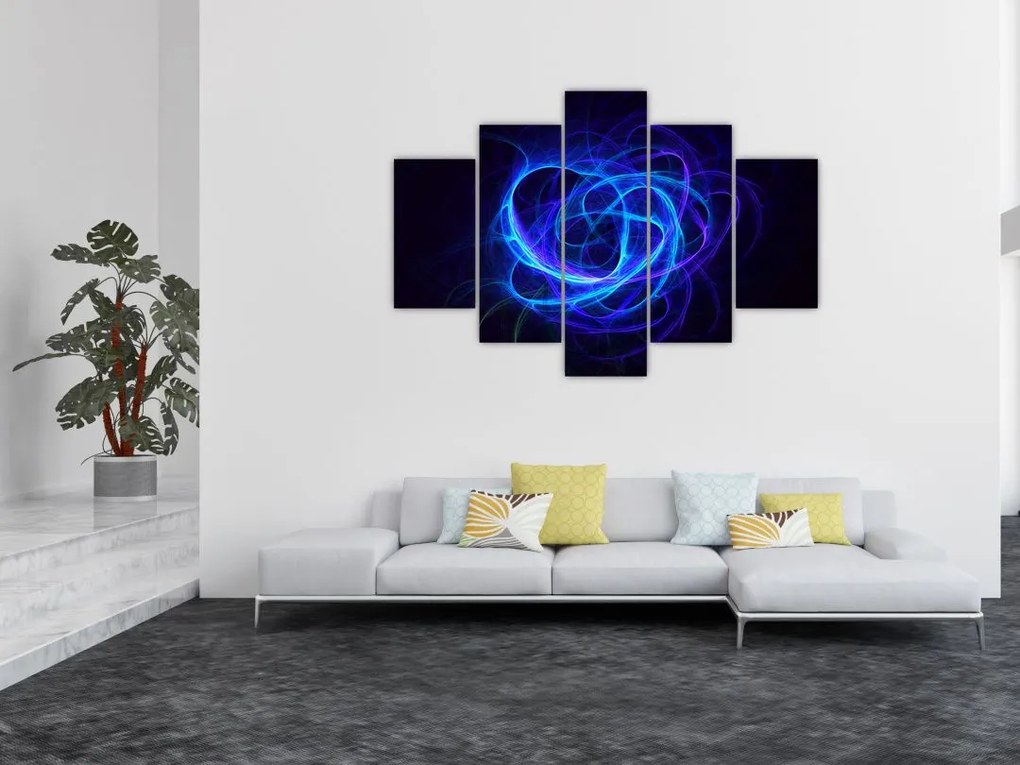 Tabloul cu ghem albastru abstract (150x105 cm)