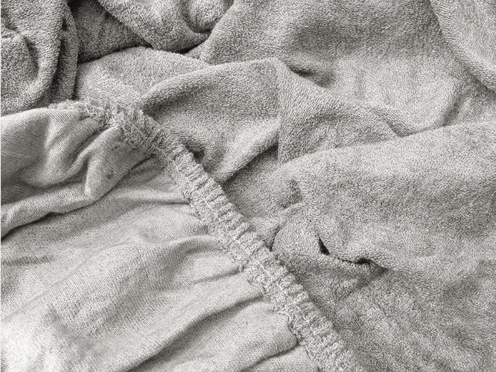 Cearsaf Frotir cu elastic EXCLUSIVE 200 x 220 cm gri