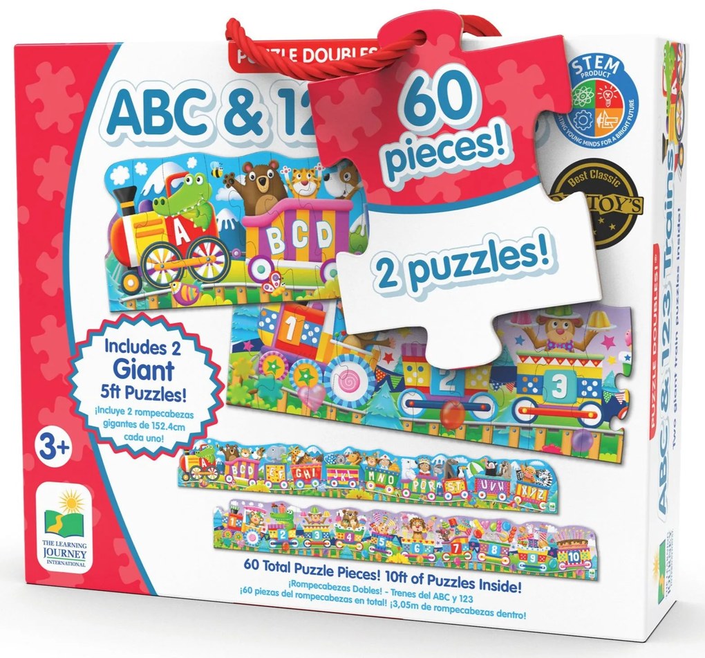 SET 2 PUZZLE-URI TRENUL URIAS CU NUMERE SI LITERE - ENG - THE LEARNING JOURNEY (TLJ854631)