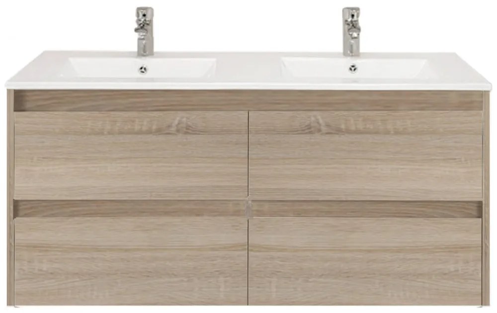 Mobilier de baie Porto 120 inferior cu lavoar în culoarea stejarului Sonoma