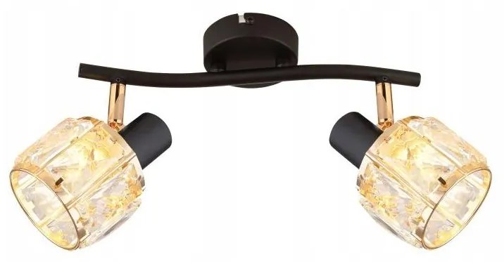 Spot DUBAI 2xE14/40W/230V negru/auriu