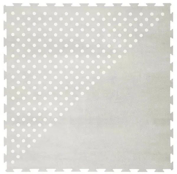 Covor puzzle nontoxic Grey Classic Dots
