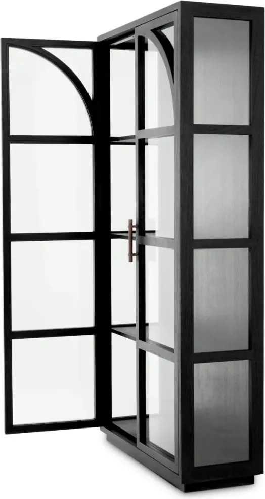 Vitrina design LUX, Furnir Stejar negru, San Bernardino