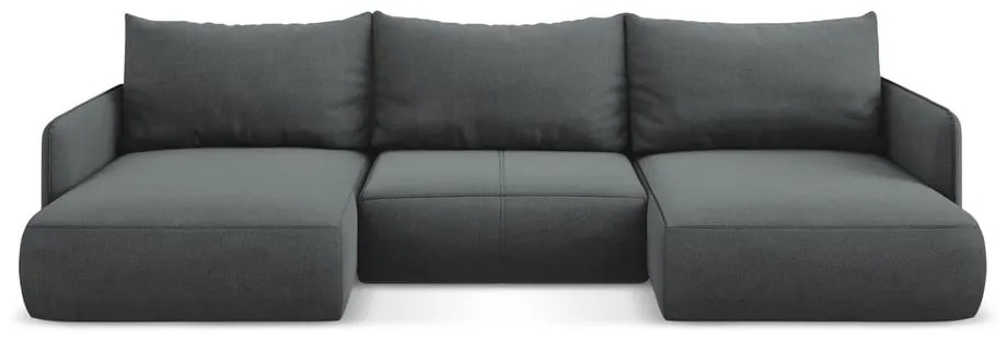 Colțar gri extensibil/cu spațiu de depozitare Nanea – Makamii