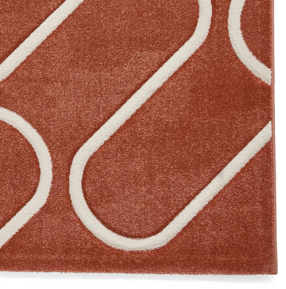 Covor cărămiziu 120x170 cm Linear Curve – Catherine Lansfield
