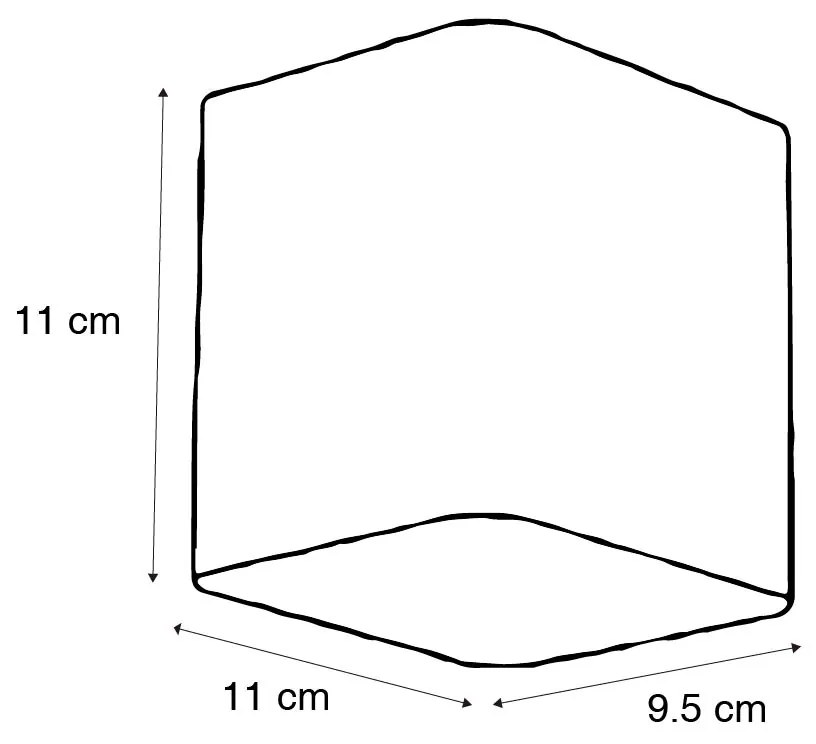Lampa de perete moderna maro ruginiu cu LED IP54 pătrat - Evi