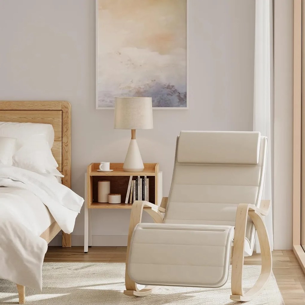 Scaun balansoar SWING, capacitate max. 150kg, 67x115x91cm, bej Jurhan