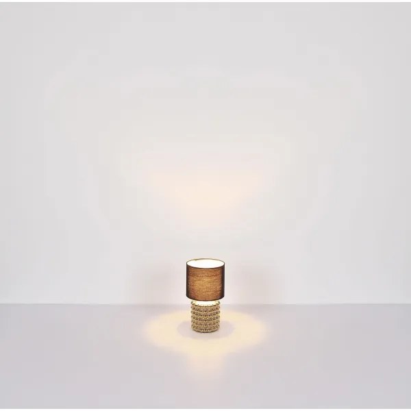 Lampă de masă VALENTINO 1xE14/40W/230V negru/auriu Globo 21626