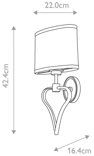 Aplică LED pentru baie Elstead BATH-FALMOUTH-FG 1xG9/3W/230V + LED/1W IP44