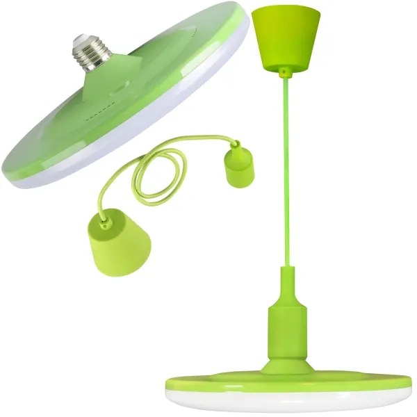LED Lampa suspendata KIKI 1xE27/15W/230V verde