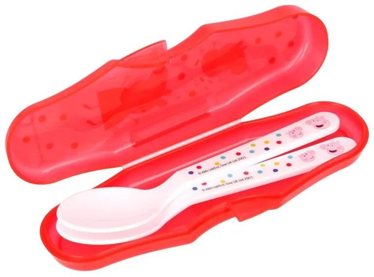 Purcelușa Peppa set de tacâmuri pentru călătorii pentru copii