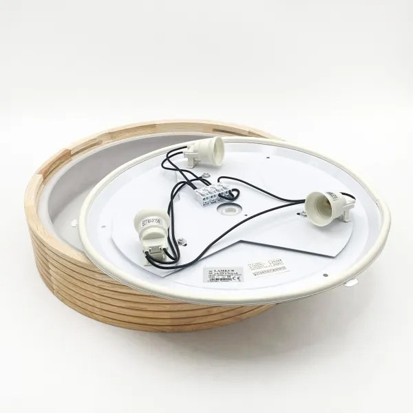 Plafonieră de baie NATURAL MODERN 3xE27/15W/230V Ø 37,5 cm pin