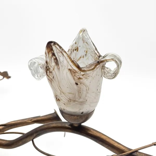 Lustră aplicată ROZETA 3xE14/40W/230V bronz