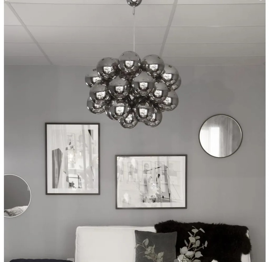 Lustră pe cablu ByRydens 4200650-4505 GROSS GRANDE 8xG9/4W/230V fumuriu/negru