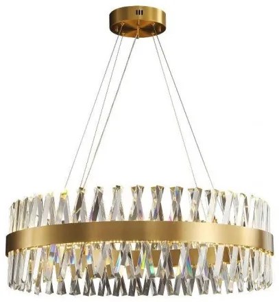 Candelabru cristal Led cu Telecomanda, Elit's, Ayala, 50W Gold
