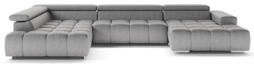 Canapea colțar în formă de U TROPEA stânga gri