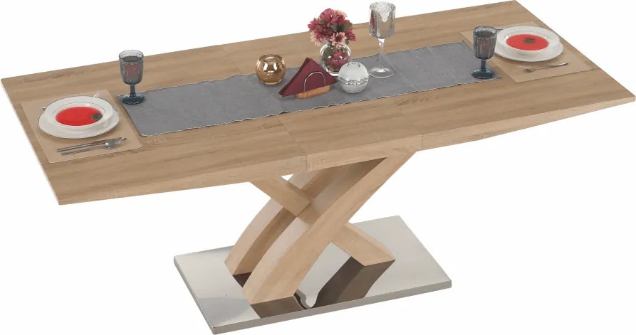 Masă dining,  stejar, 160-200x90 cm, BONET NEW TIP 2