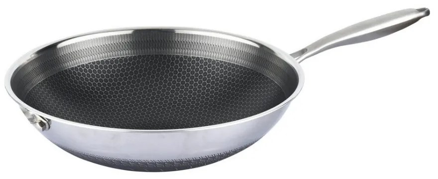 Tigaie Wok din inox 32 cm Acoperire 3D Honeycomb