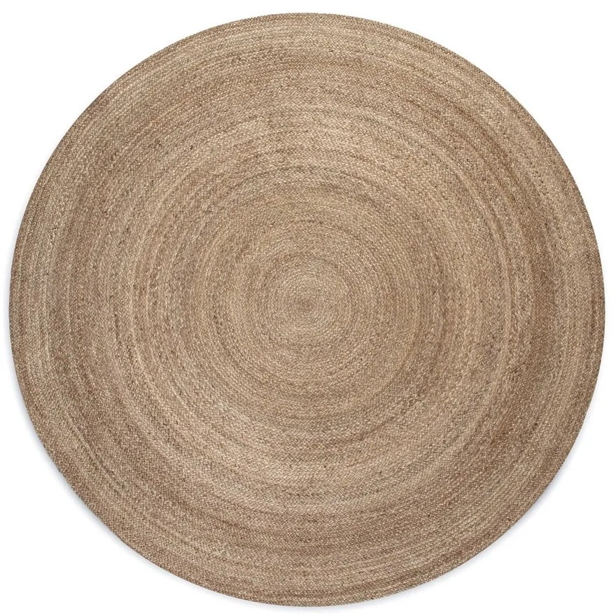 Covor în culoare naturală reversibil rotund din iută ø 100 cm Braided Grey – Hanse Home