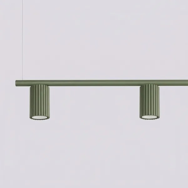 Sollux SL.2714 - Lustră suspendată pe cablu KARBON 4xGU10/10W/230V verde