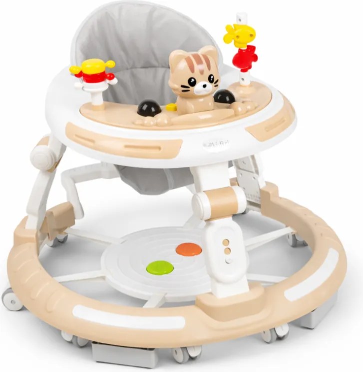 Premergator 3 in 1 Kidizi Mimo pentru bebelusi, transformabil in antemergator, cu panou pentru picioare detasabil, melodii si lumini