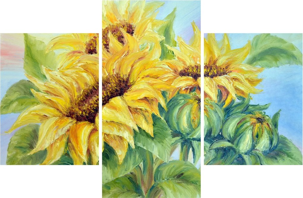 Tablou - Floarea soarelui înflorită (90x60 cm)