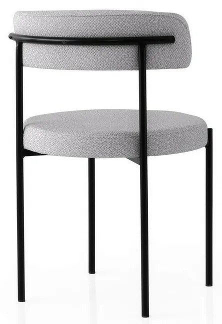 Set de scaune de sufragerie Gini Light Grey andBlack, 2 buc.