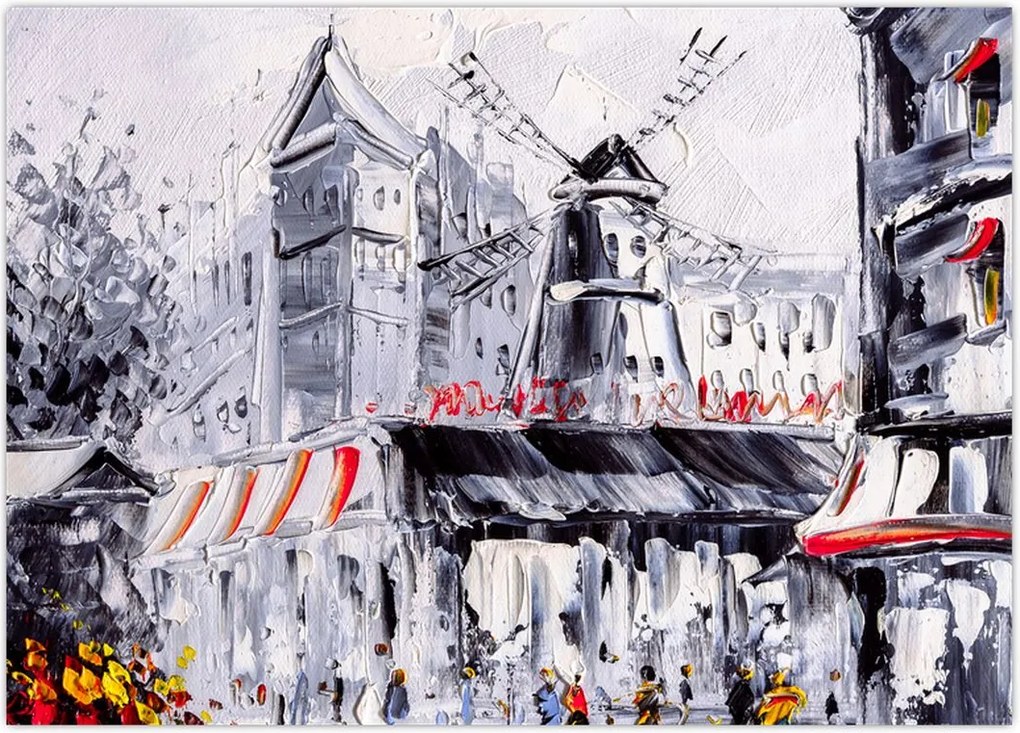 Tablou - Strada din Paris, pictură în ulei (70x50 cm)