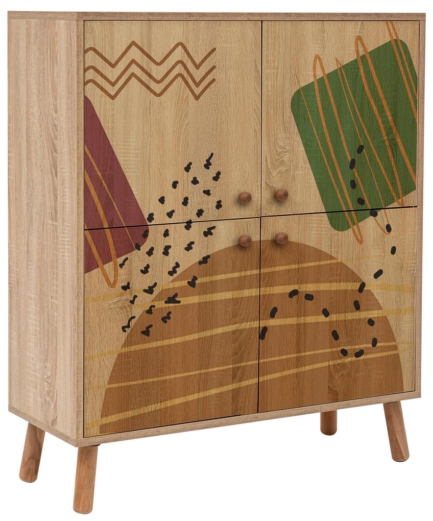 Mobilier pentru hol Maluxe 986 (Stejar sonoma + Piatră). 1089080