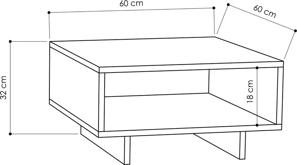 Măsuță de cafea Hola Oak Anthracite