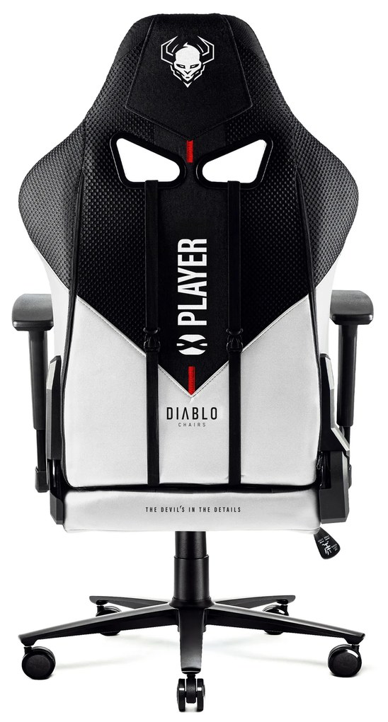 Scaun Gaming Diablo X-Player 2.0 Din Material King Size: Alb-Negru