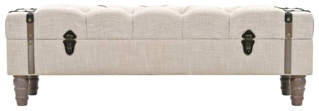245763 vidaXL Bancă de depozitare, lemn masiv și oțel, 111 x 34 x 37 cm