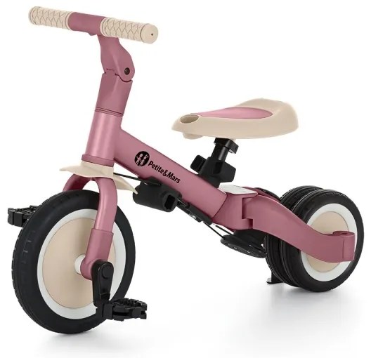 Tricicletă pentru copii PETITE&MARS 5 în 1 TURBO roz