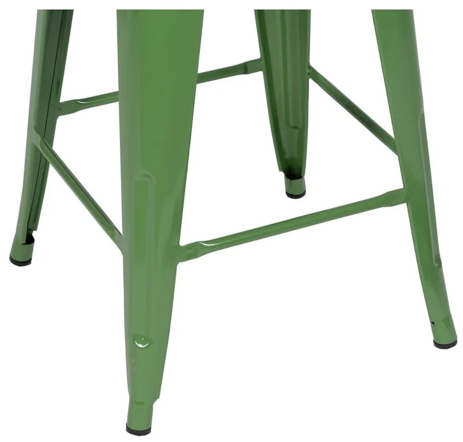 Set de scaune de bar verde 2 buc. din metal (înălțime șezut 61 cm) – Ixia