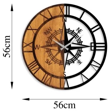 Ceas de perete d. 56 cm 1xAA lemn/metal