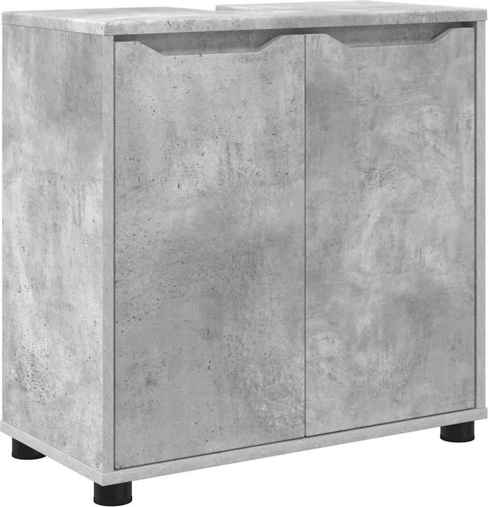 vidaXL Cabinet pentru chiuvetă de baie Gri din beton 60 x 30 x 60 cm