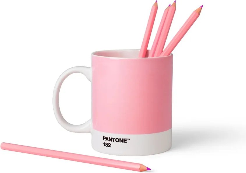 Cană roz din ceramică 375 ml Light Pink 182 – Pantone