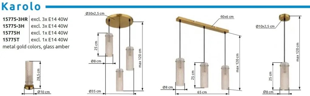 Pendul design decorativ Karolo 10cm, 15775H GL